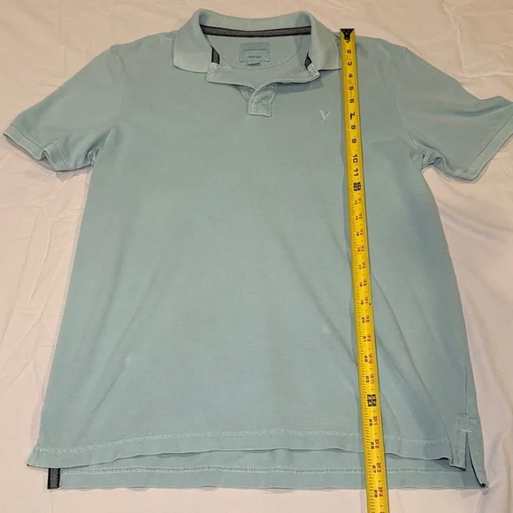 American Eagle Outfitters Men’s Super Soft Icon Green Polo Shirt Size Med NWOT - Picture 5 of 6